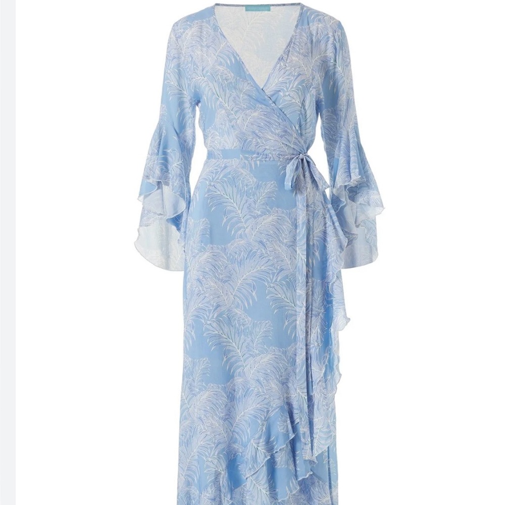 Melissa Odabash Light Blue Patterned Maxi Dress